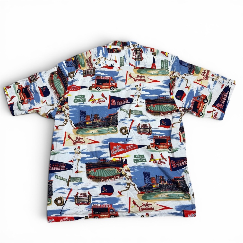 Reyn Spooner MLB St. Louis Cardinals Scenic Print Shirt Mens XXL Busch Stadium - Picture 8 of 11